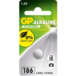 1 pila de botón alcalina LR43 1,5 V 