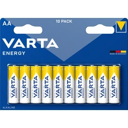 10 pilas alcalinas LR6/AA 1,5 V Energy 