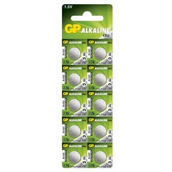 10 pilas de botón alcalinass LR44 1,5 V 