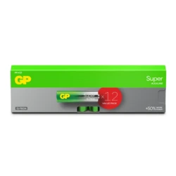 12 pilas alcalinas AA 1,5 V Super 
