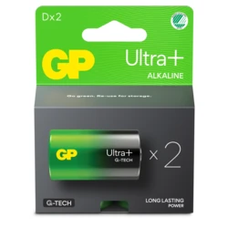 2 pilas alcalinas D 1,5 V Ultra Plus 