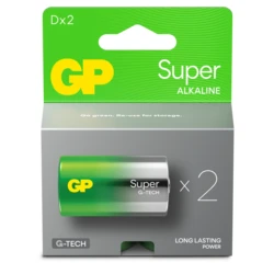 2 pilas de litio D 1,5 V Super 