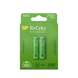 2 pilas recargables NIMH AA 1,2 V Recyko 2100 mAh