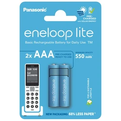 2 pilas recargables NIMH AAA 1,2 V Lite 550 mAh