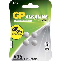 4 pilas de botón alcalinass LR44 1,5 V 