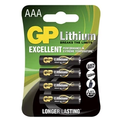 4 pilas de litio AAA 1,5 V 