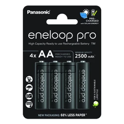 4 pilas recargables NIMH AA 1,2 V PRO 2500 mAh