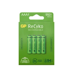 4 pilas recargables NIMH AAA 1,2 V Recyko 950 mAh