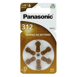 6 pilas auditivas de zinc-aire 312 1,4 V 