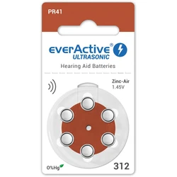 6 pilas auditivas de zinc-aire 312 1,45 V Ultrasonic 
