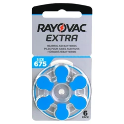 6 pilas auditivas de zinc-aire 675 1,45 V Extra 