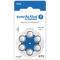 6 pilas auditivas de zinc-aire 675 1,45 V Ultrasonic 
