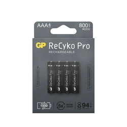 Blister de 4 pilas recargable Recyko+ AAA 800mAh (Profesional)