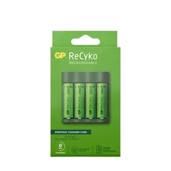 Cargador 6 horas GP B421 (USB) + 4 pilas NiMH AA 2000 mAh