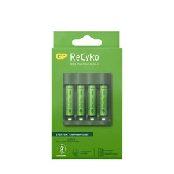 Cargador 6 horas GP B421 (USB) + 4 pilas NiMH AAA 850 mAh